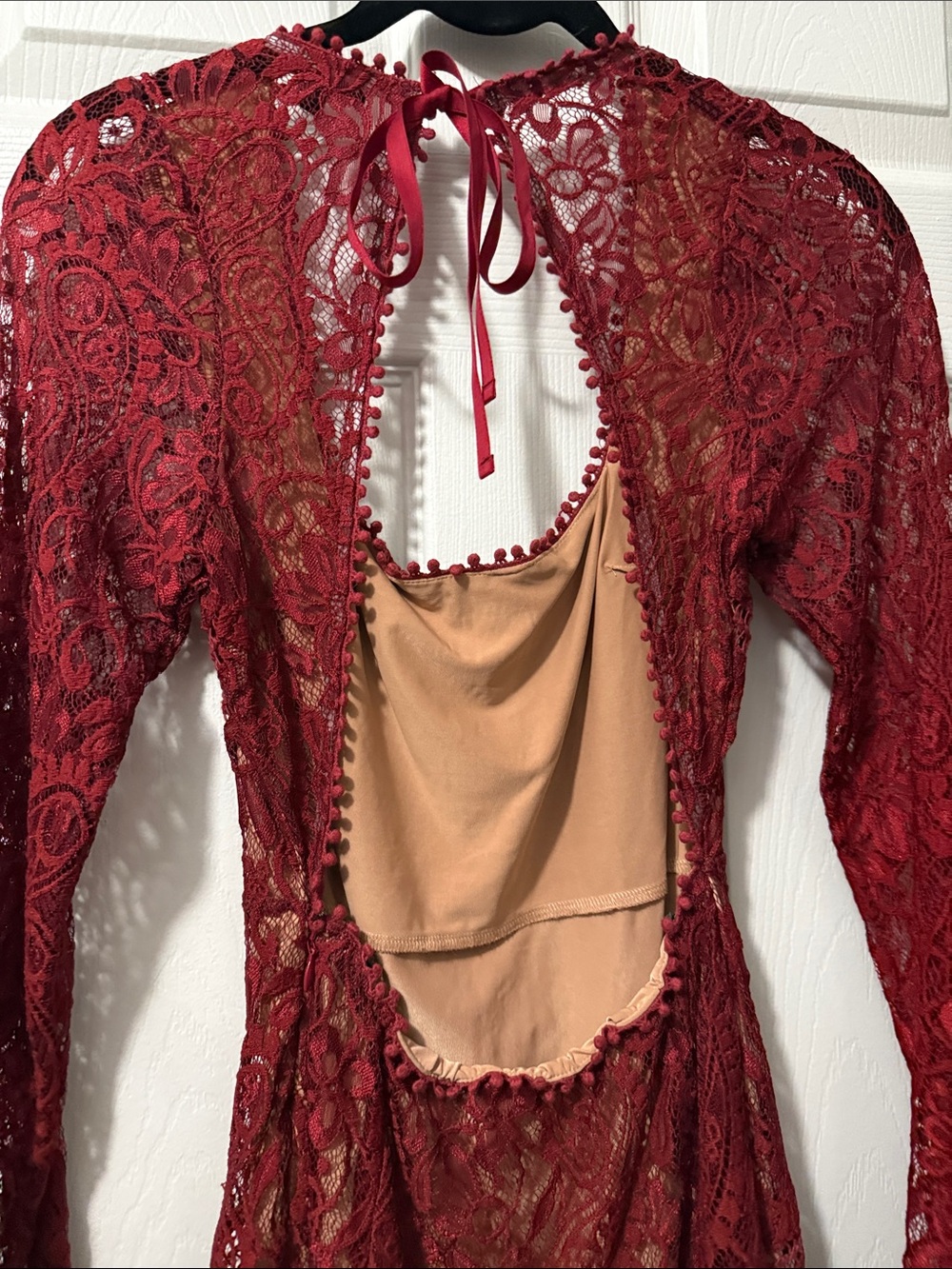 For Love & Lemons Lace Red/Burgundy Dress - Picture 4 of 4